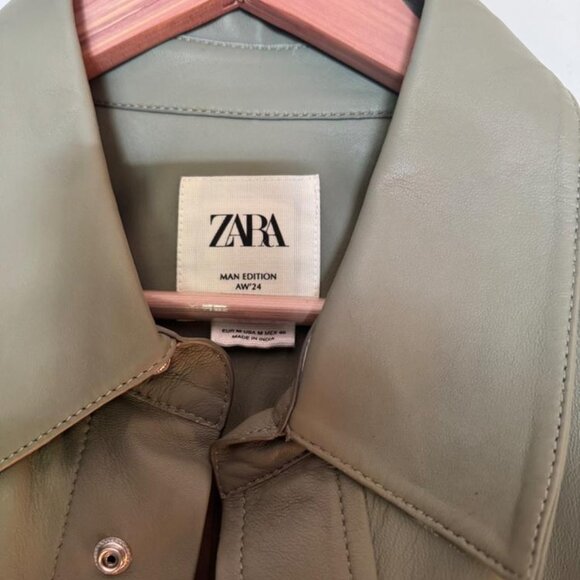 ZARA - LEATHER JACKET LIMITED EDITION - Size Medium A/W 2024 - Picture 4 of 7
